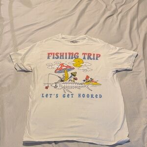 Fishing Trip Graphic T-Shirt - White